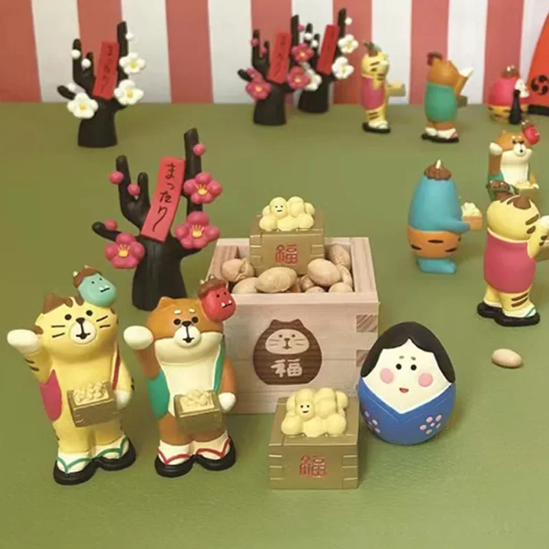 INS Japanese Zakka Creative Animal Scene Ozdob Trendy Play Miniature Gift Resin domáce remeslo Domáce remeselníka Malé ozdoba
