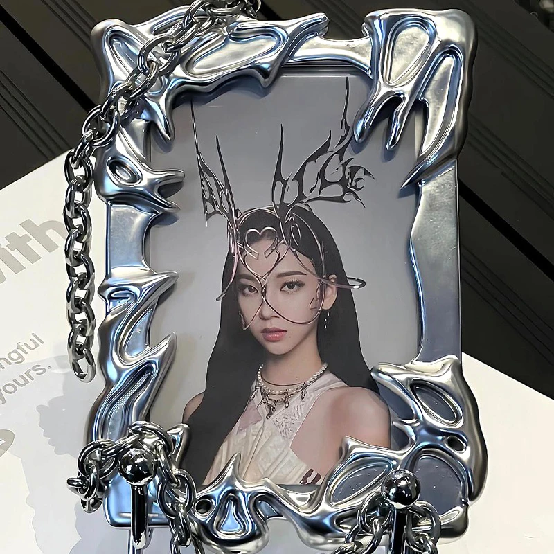 INS Photo karta Držiteľ Photocard Držiteľ Keychain KPOP Idol Photokards Organizátor karty