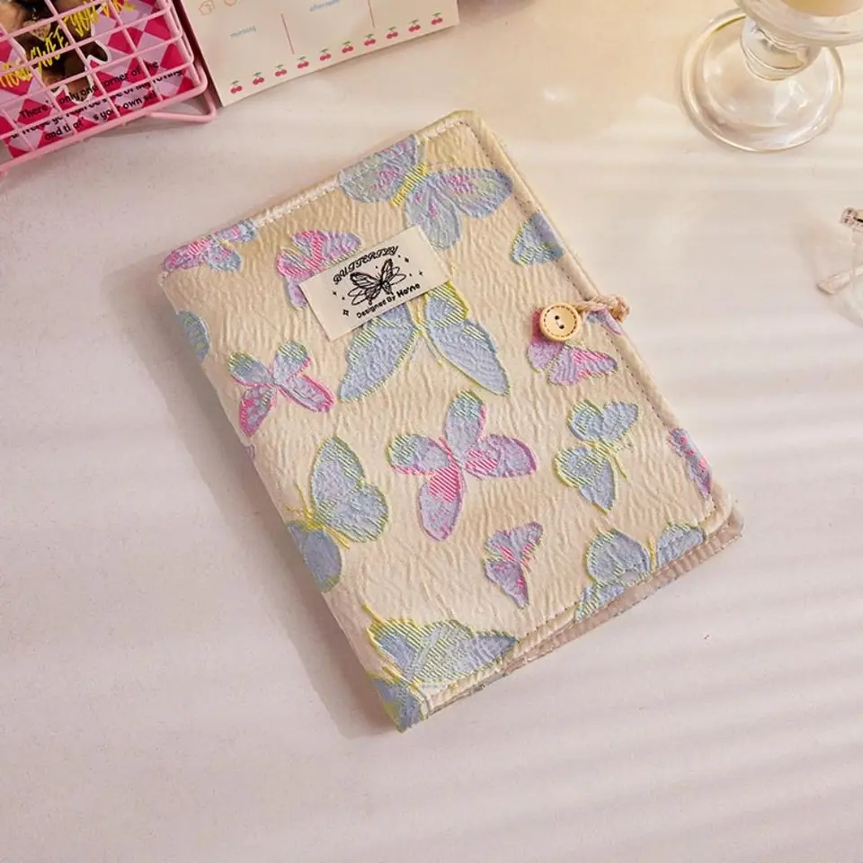 Ins RELEFIDE Butterfly Ledger Odnímateľný zhrubnutý a5 voľný listový notebook učenie vysokej krásy spojivo lemované knihy Girls