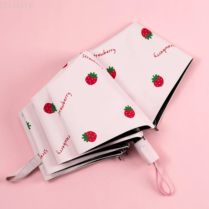 Ins Strawberry Fruit Dáždnik UV Pro