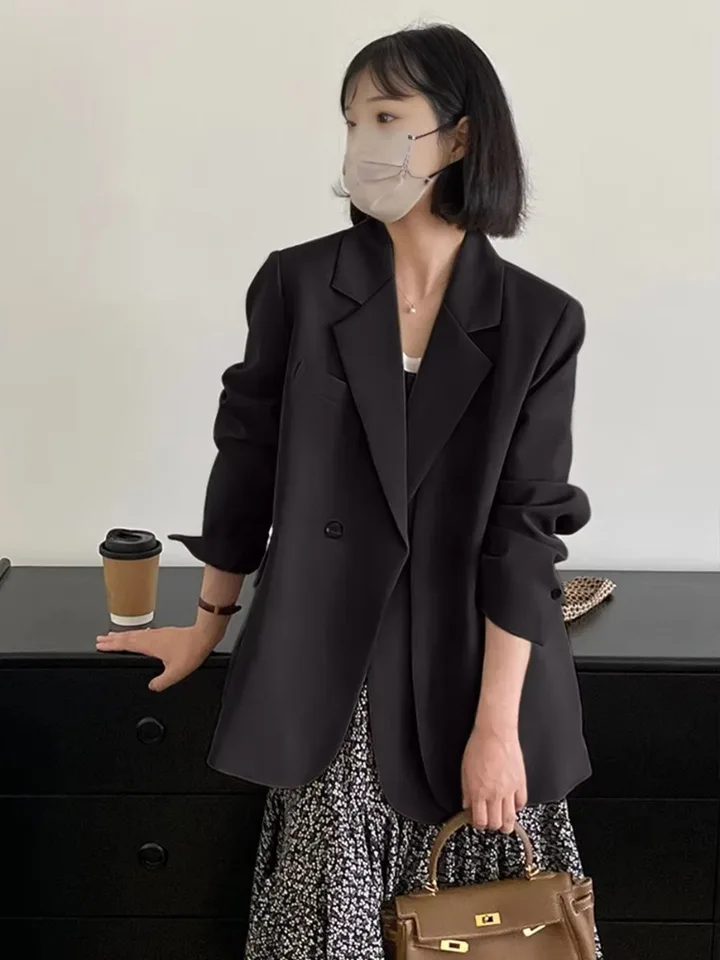 Insozkdg High Fashion Grey Petite Suck Jacket Ženy Jeseň dizajn