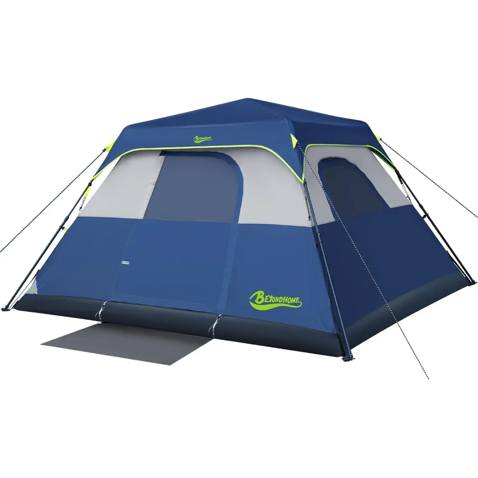 Instant Cabin Stan, 4 osoby/6 osôb nastavenie stanu za 60 sekúnd s Rainfly a Windproof stan s vreckom na prenášanie pre rodinu