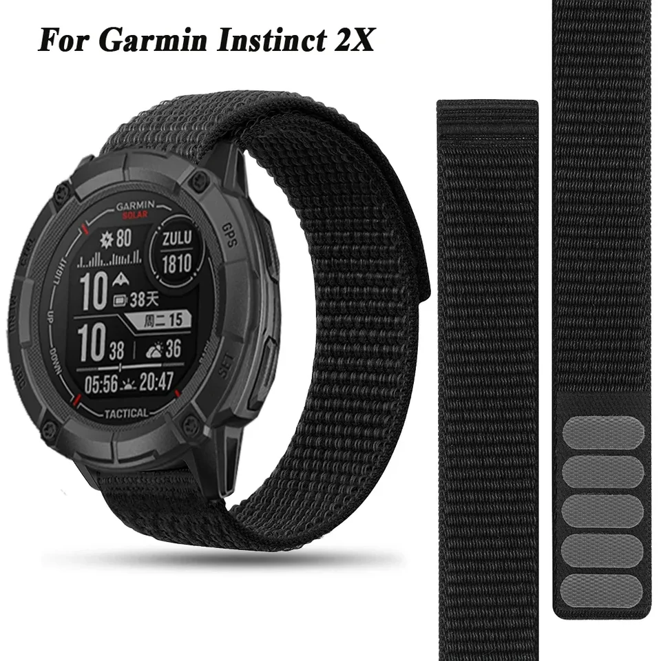 Instinct 2x Hook Loop Nylon Strap WatchBand pre Garmin Fenix ​​6x 6 Pro 5x 5 7x 7 Epix 2 935 945 náramok 22 mm.