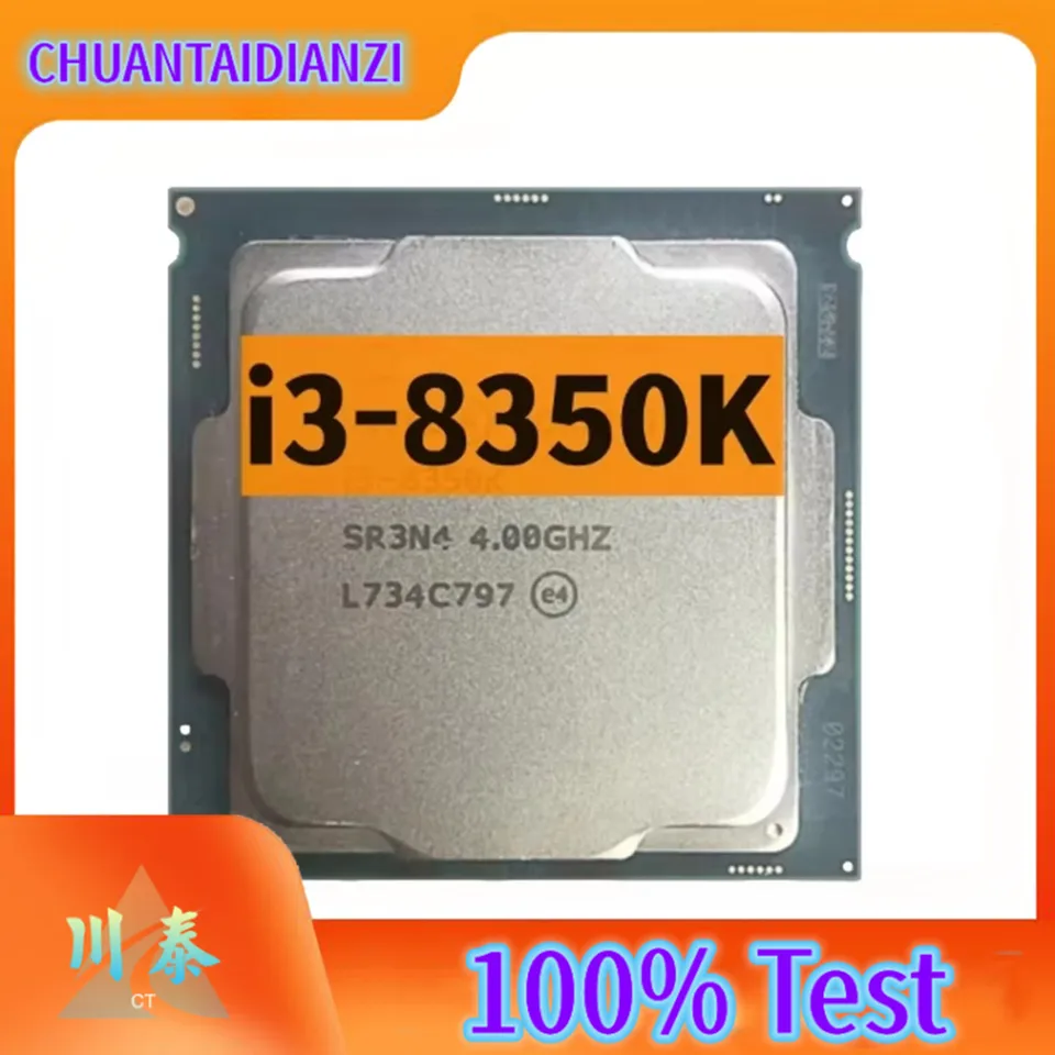 Intel Core i3-8350K i3 8350k 4,0 GHz použitý štvorjadrový štvorkolesový procesor 8m 91W LGA 1151