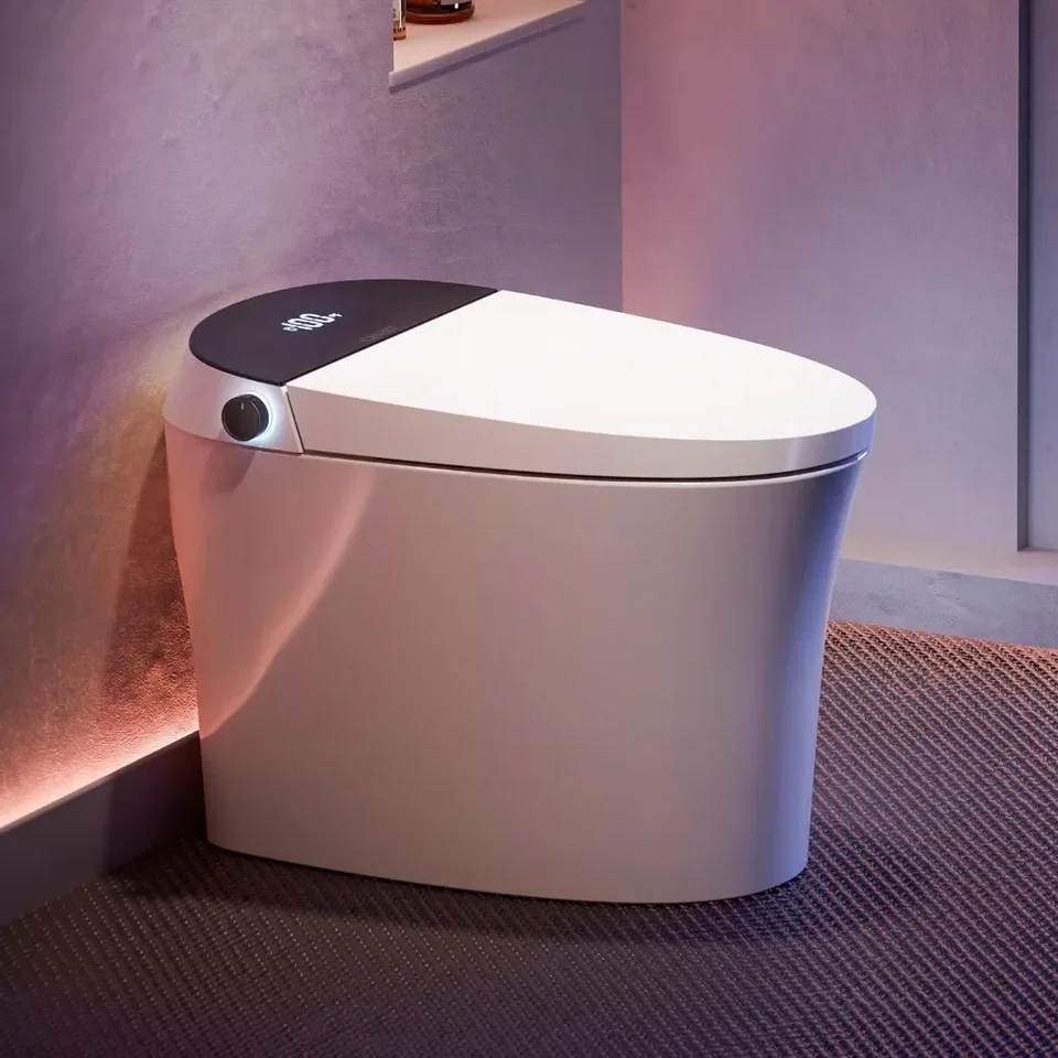 Inteligentná toaleta s vstavanou bidetom, automatickým otvorenými/zatvorenými, vyhrievaným sedadlom, toaletou automatickej splachovania bidet, teplou vodou, sušičkou vzduchu, bidetovým toaletám