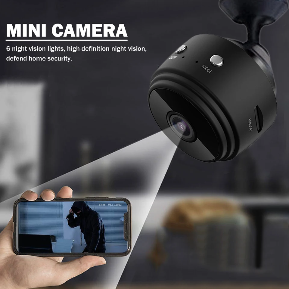 Inteligentná videokamera HD 1080p Monitor Cam Night Vision USB Nabíjateľné diaľkové prezeranie silné magnetické pre domáce zvieratá pre domáce zvieratá v interiéri