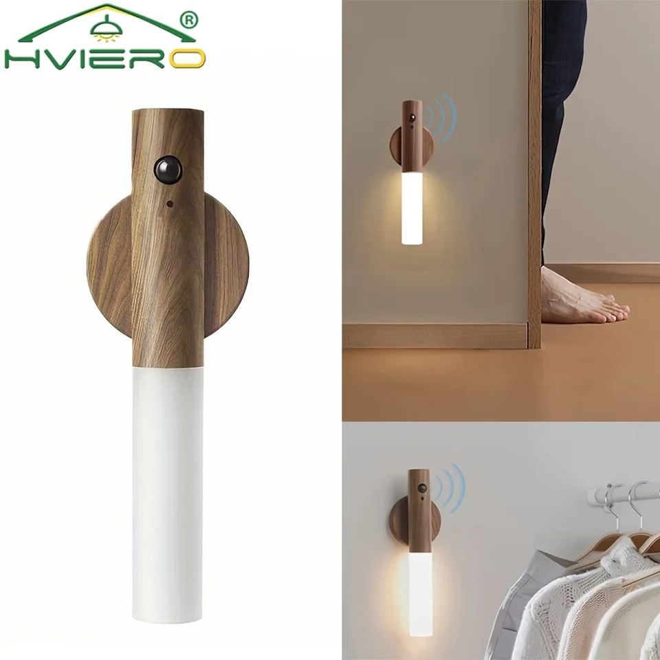 Inteligentné ľudské indukčné nočné svetlo LED LED USB Nabíjateľná koridorová skrinka Magnetická nástenná lampa Domov Mobilné nočné osvetlenie