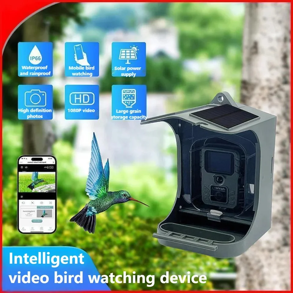 Inteligentný fotoaparát s videom vtákov podporuje fotoaparát pre mobilné aplikácie s monitorovaním zdroja napájania solárnej bunky