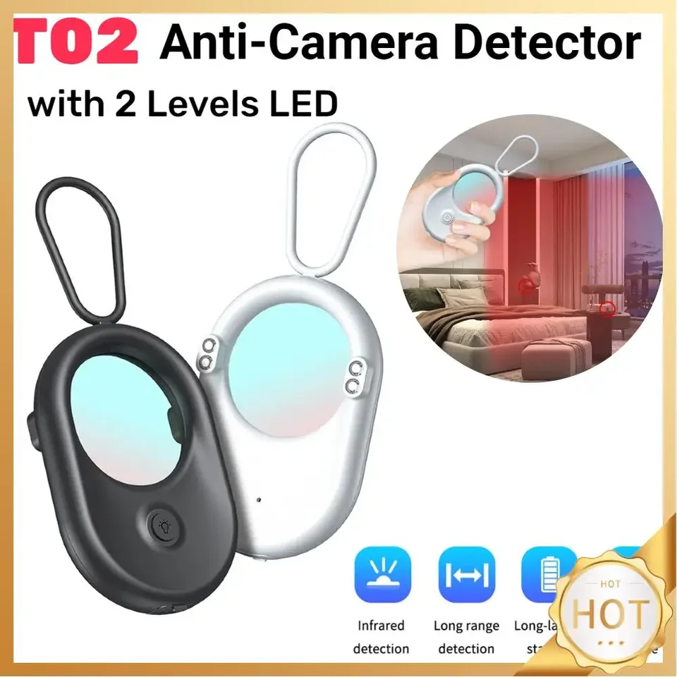 Inteligentný infračervený skenovací hotel Anti-Camera Detector s 2 úrovňami LED bezdrôtový signálny skener pre domácu kanceláriu cestovné auto