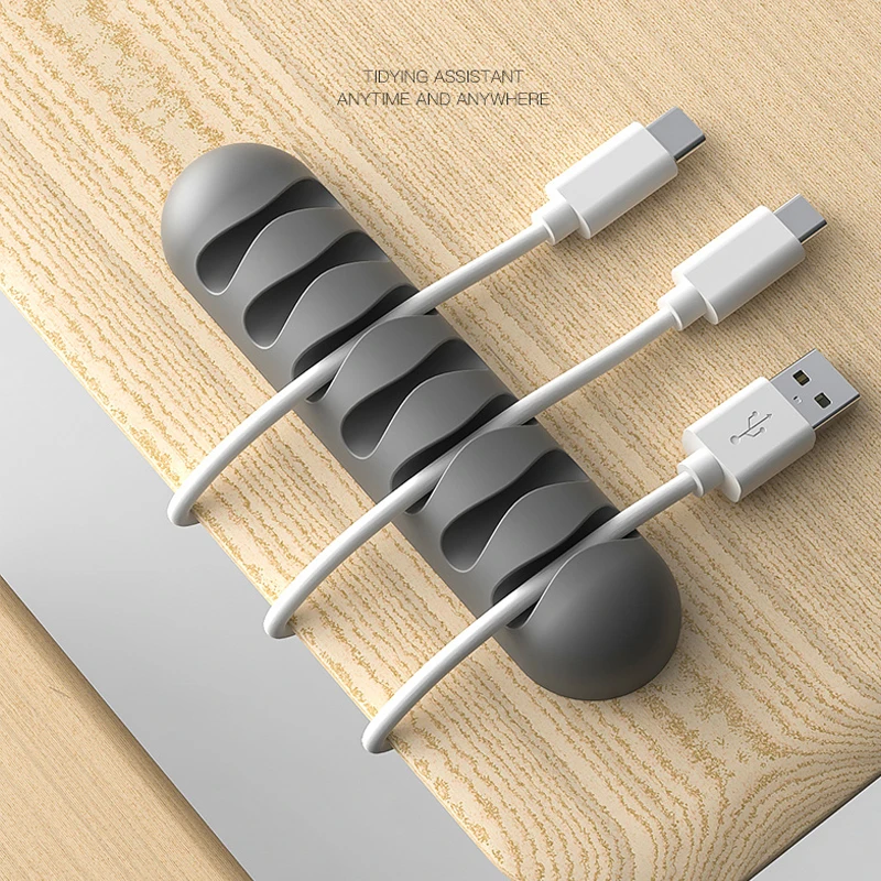 Inteligentný kábel Silikón Flexibilný kábel Organizátor káblov Držiak káblov pre riadenie káblov pre USB Sieťový sieťový kábel