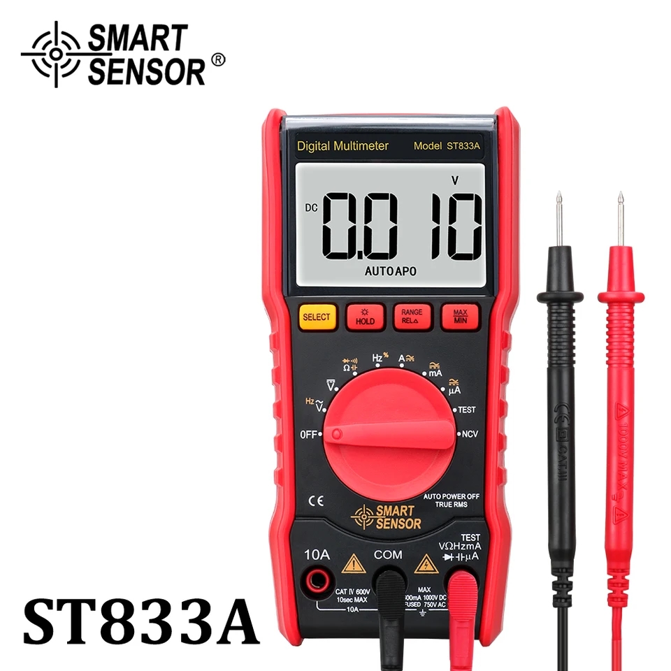 Inteligentný senzor digitálny multimeter True RMS DC DC napätie prúdu prúdu NVC NVC Measu