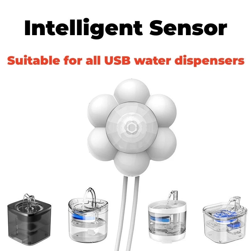 Inteligentný spínač snímača pohybu vody Cat Dog Water Fontain DispenSer Intelligent USB Universal Cat Automatické príslušenstvo k podávača