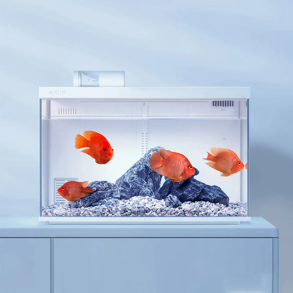 Inteligentný stolný ekologický akvárium Rybí nádrž 30L s WiFi Control Feed Box Light Filter