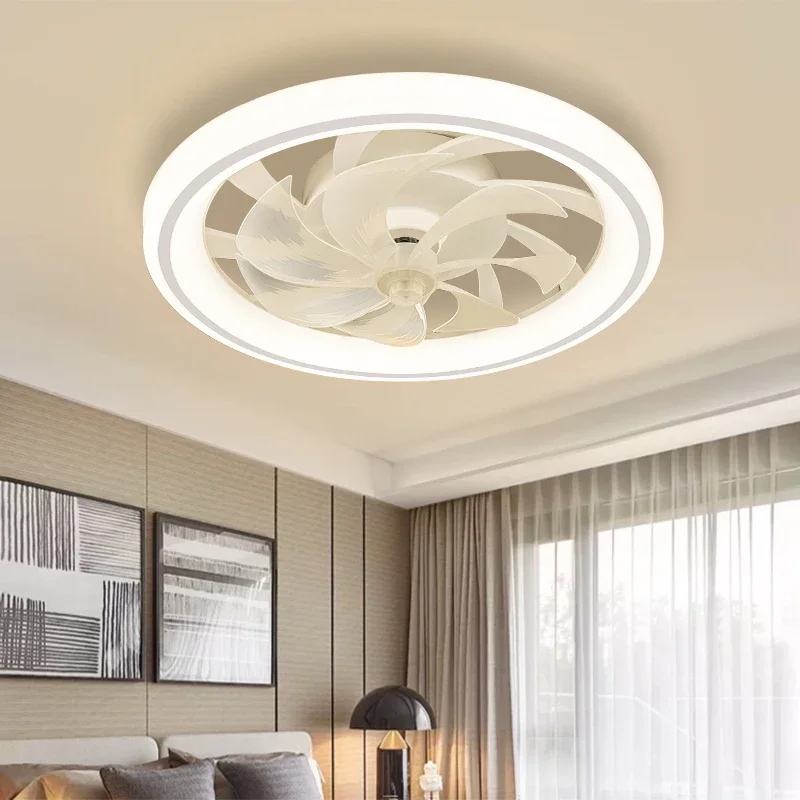Inteligentný stropný ventilátor ventilátorov so svetlami diaľkové ovládanie spálňa dekor ventilátor Ventilátor 48 cm vzduchové neviditeľné čepele zatiahnuteľné ticho