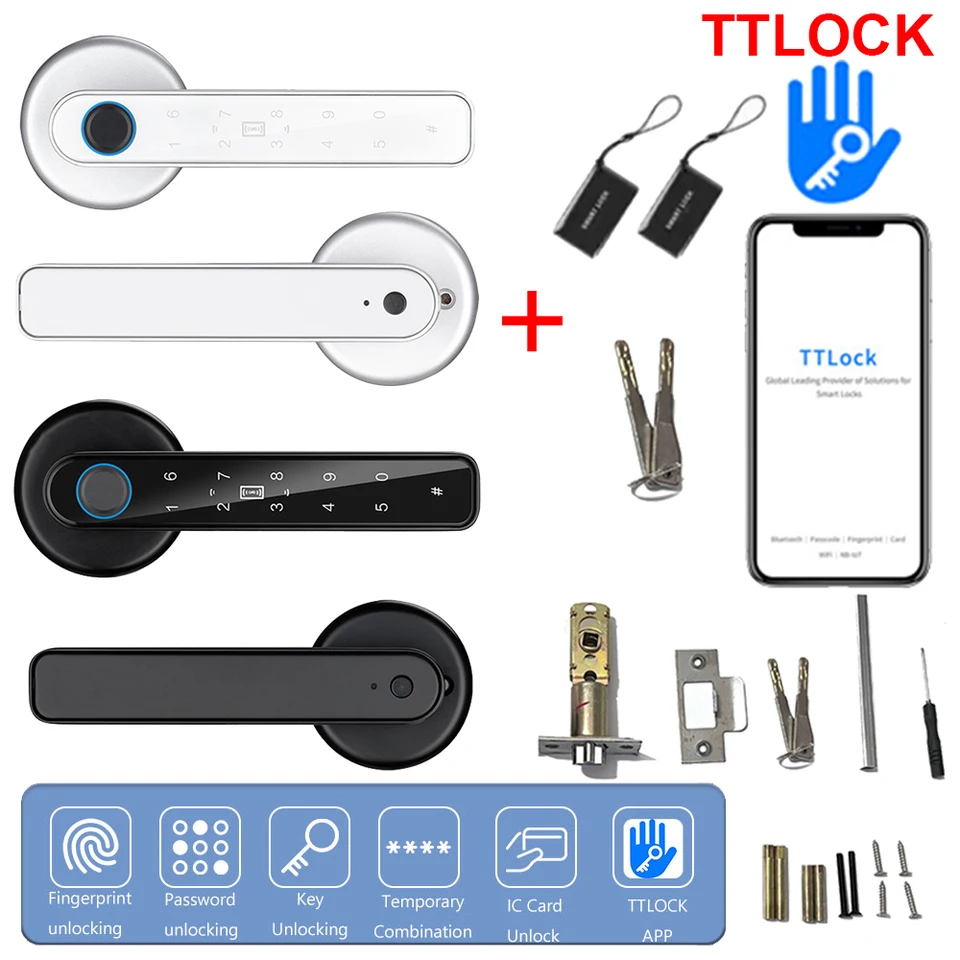 Inteligentný zámok dverí Ttlock Control Dvere Locks Biometrický odtlačok prstov Br