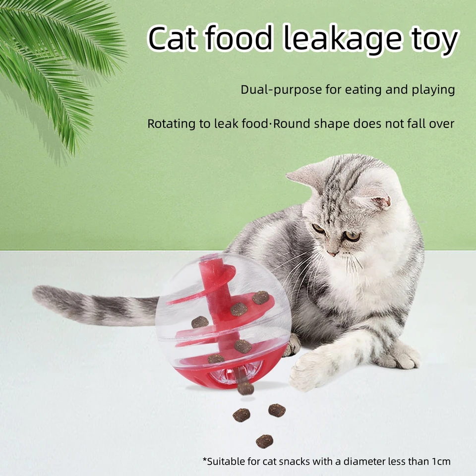 Interaktívne mačacie kŕmne krmivá loptička Hračky pre domáce zvieratá pomalé kŕmne mačky psi hrajúce hračky Zvýšenie domáceho mačiek Pet IQ Treat Ball Cats Fun Bowl