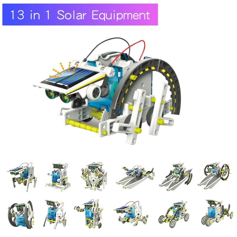 Interaktívne solárne konštruktér robotické vedecké súpravy: šumivé DIY STEM Hračky13-v-1 darčeky pre deti a deti vo veku 8-11 rokov