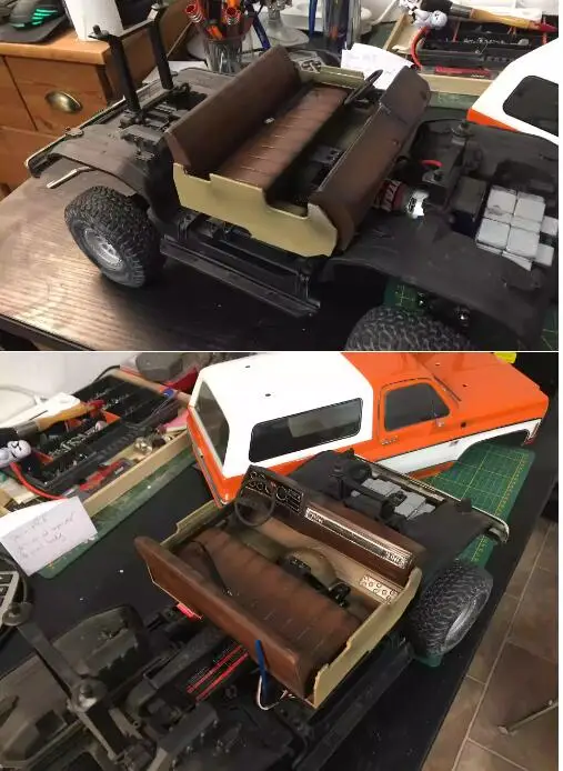 Interiér a kokpit pre 1/10 Rock Crawler 1/10 TRX4 K5 Blazer 4x4 Truck