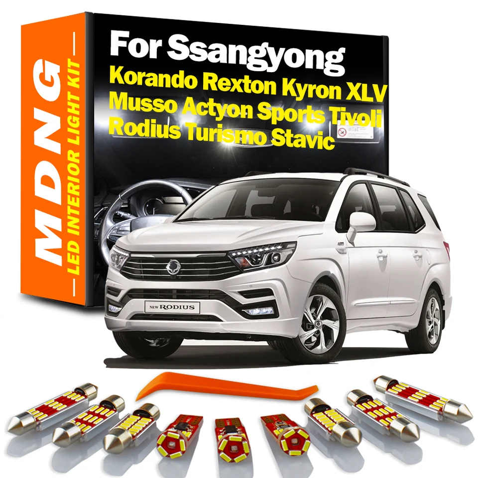 Interiér LED Light Kit pre Ssangyong Korando Kyron Musso Actyon Rodius Sports Rexton Tivoli XLV Turismo Savic Car Accessories