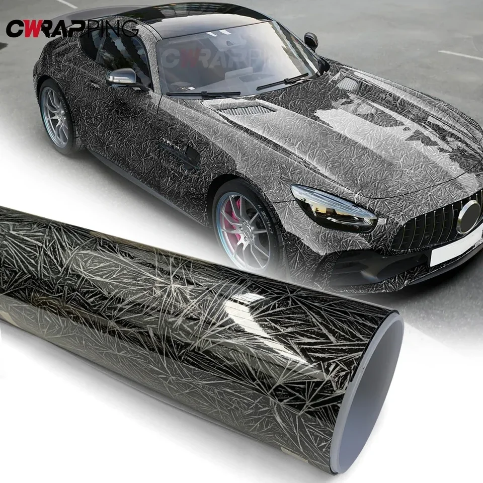 Interiérové ​​nálepky automobilov ľadová praskanie vinylový zábal bublinky zadarmo nálepky automatické interiérové ​​zásoby