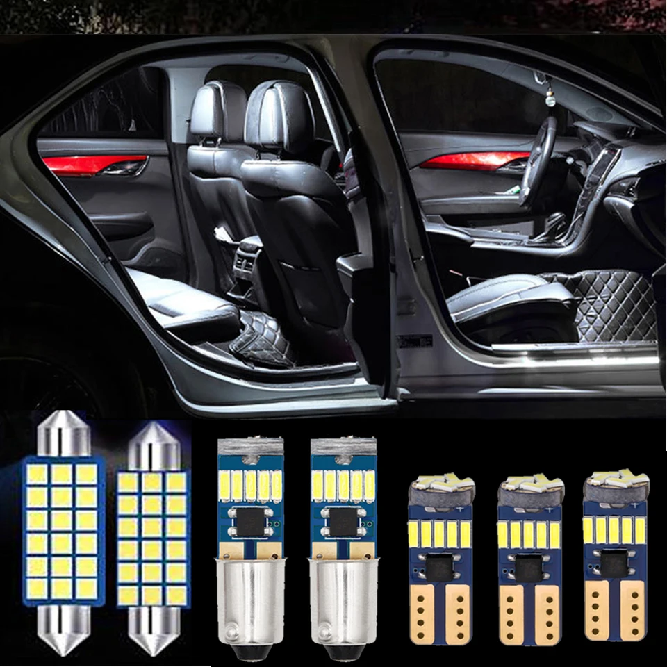 Interiérové ​​svetlo modrého automobilu pre Mercedes Benz A Class W168 W169 W176 B trieda W245 W246 1997-2018 Biele LED čítanie kmeňa Indoor Lamp