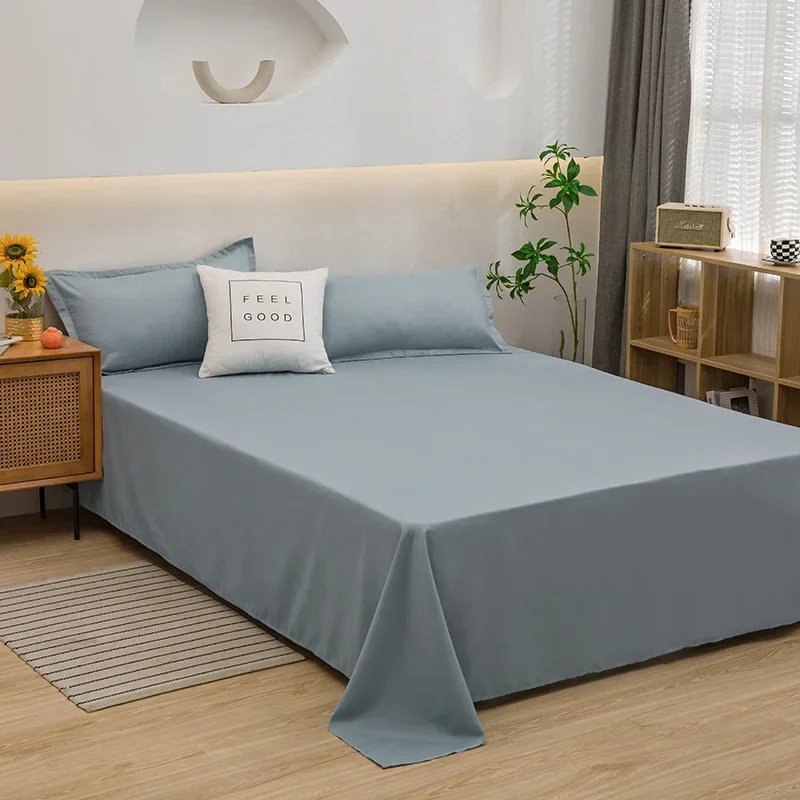 Internát s jedným kusom lôžko Tri súpravy Good Color Washed Cotton Single Bed Bed Sheet Jednoduchý študent