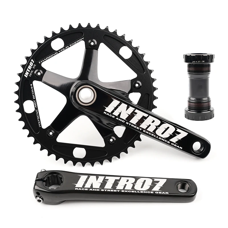 Intro7 PC014 Crankset s pevným prevodovým kolesom 48T 144BCD 165 mm 1/2 1/8 reťazového kolesa a cyklistické diely zliatiny hliníka z zliatiny hliníkovej zliatiny