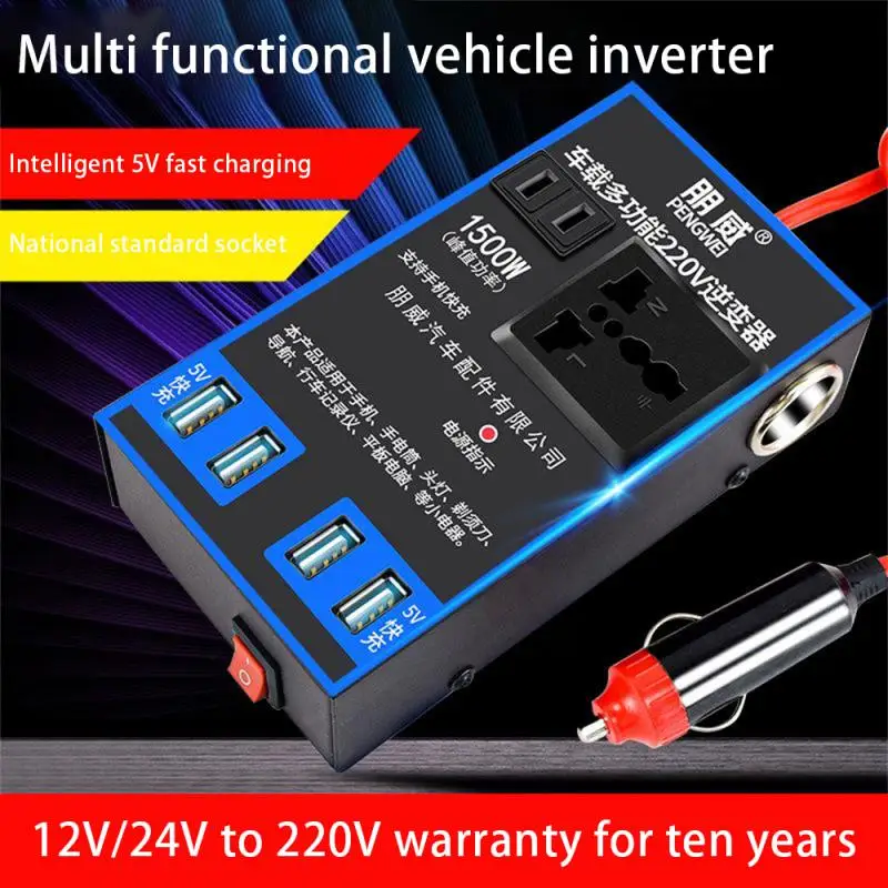 Inverter namontovaný na vozidle 12V24V Universal to 220V Automotive Socket Part Auto Charger Auto Power Multifunkčný prevod