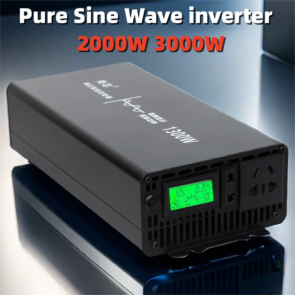 Invertor 800W 2000W 3000W Pure Sine Wave 12v 24V 48V 60V 72V až AC 110V 220V 50Hz 60Hz