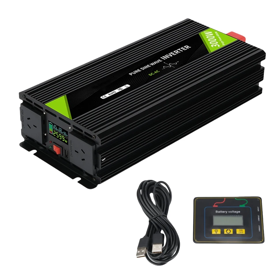 Invertor DC 12V 24V 48V až AC 110V/220V Transformátor Pure Sine Wave 2500W 3000W 4000W 5000W Power Converter Solar Inverter