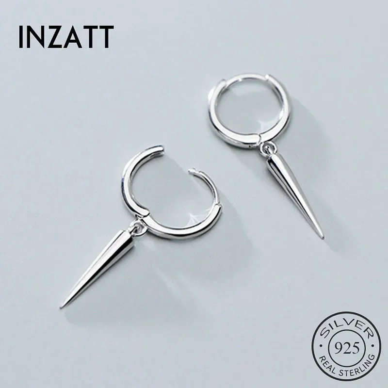 Inzatt Real 925 Sterling Silver Minimalistické náušnice pre módne dám