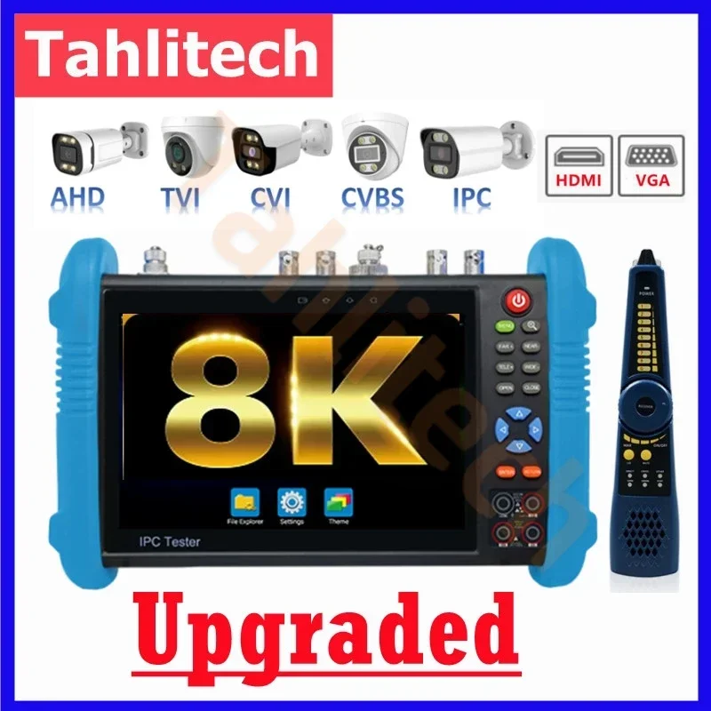 IP Camera Tester Inovovaný 8K 8MP CCTV IPC tester 7 palcov Monitor H.265 4K HDMI Video Poe Tester Monitor PTZ IP Camera Teste