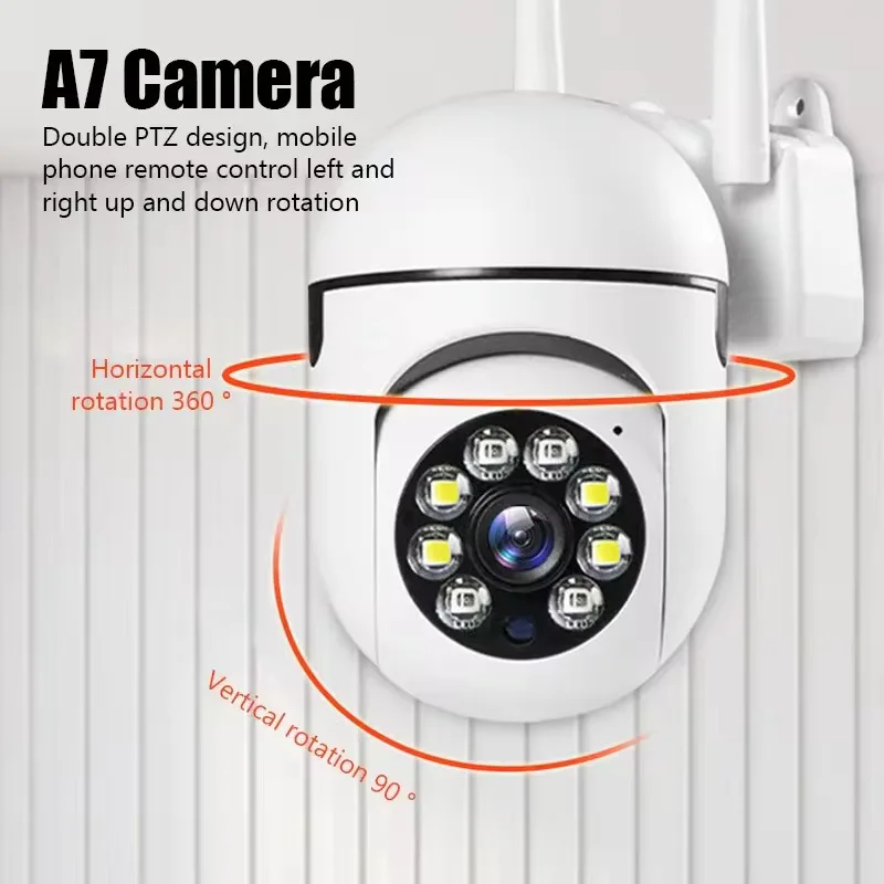 IP fotoaparát A7 bezdrôtový monitorovací fotoaparát 360 stupňov interkom 1080p domáca bezpečnosť fotoaparátu diaľková HD Night Vision Camera