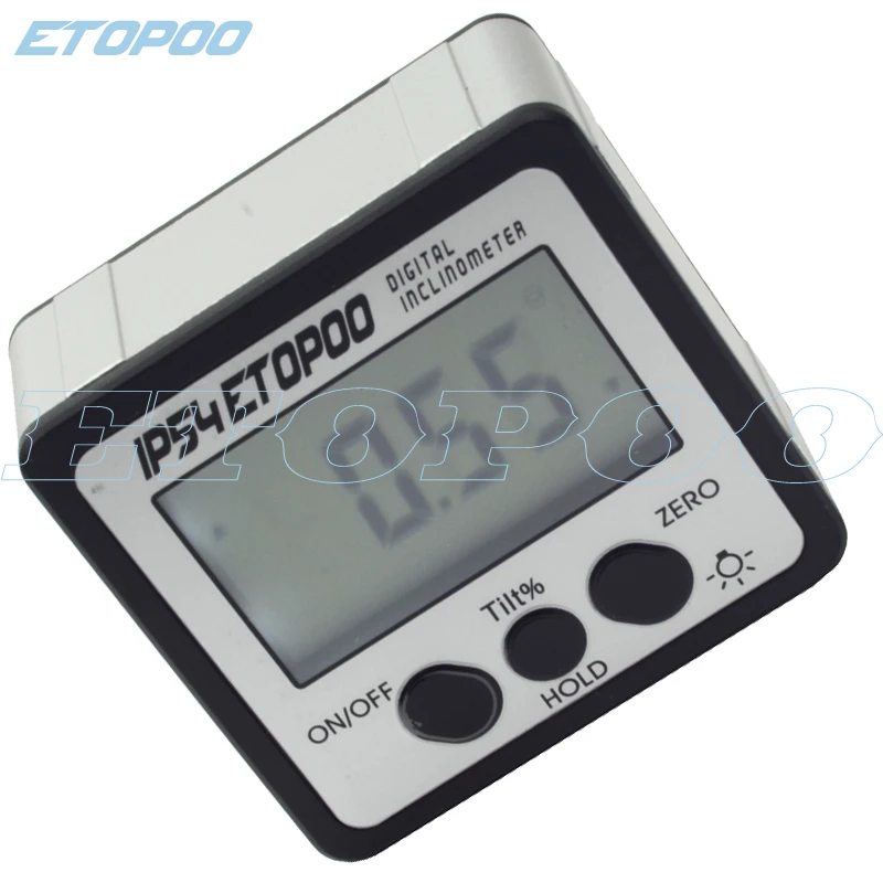 IP54 Mini digitálny uhol meracieho uhla s podsvietením elektronického uhlopriečníka Zahŕňaný uhol meracieho uhla s magnetickou základňou