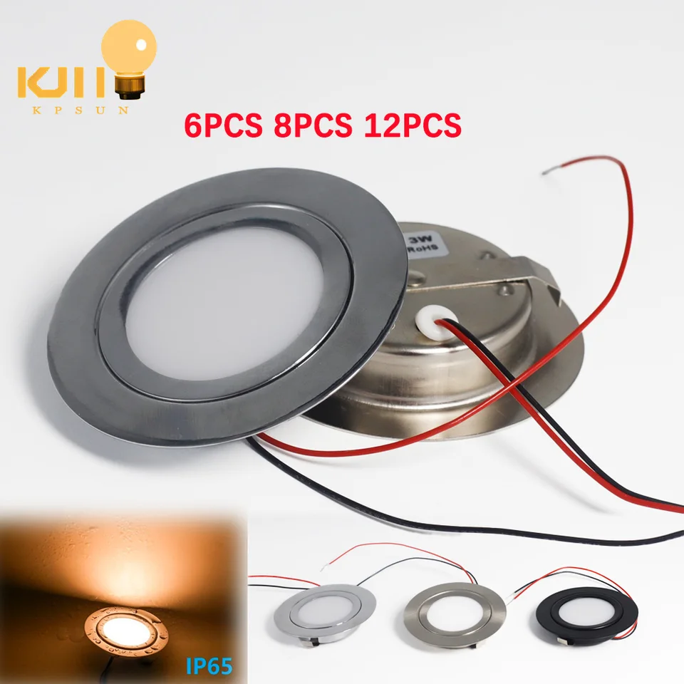 IP65 LED mini skrinka Spotlight, Ultra tenké zapustené panelové svetlá 12V 24 V 3W Small Down Lamps for Kitchen, Izba, vnútorné osvetlenie