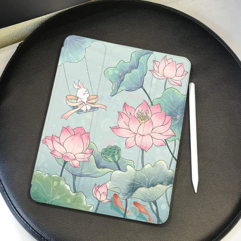 IPad Air 5 Air 4 10.9 Pro 11 2. 3. 4. Flip Smart Cover iPad 2017 10,5 palca 10.2 9. 8. 7. Lotus Bunny Fairy Chráni
