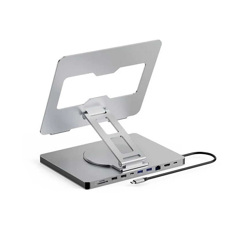 IPad Stand USB C Hub 4K 60 Hz HD typu C 100W PD SD/TF Slot Card Reader USB 3,0 5 Gbps 10 v 1 Držiteľ iPad typu C iPad