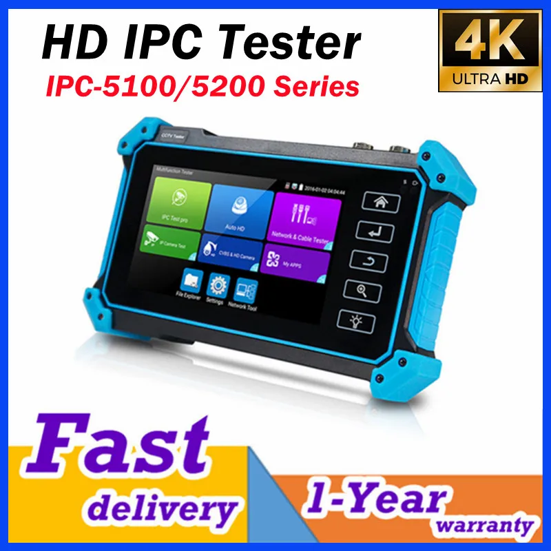 IPC Tester IPC 5200C Plus CCTV Tester Digital RJ45 Tester sieťového kábla LAN CFTV Tester Tester VGA Monitor IP Camera Tester PoE