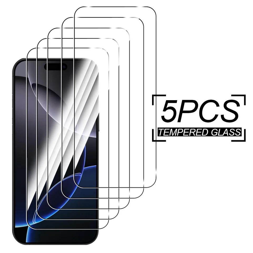IPhone16Pro Temperované sklo 5ks obrazovky pre chránič iPhone 16 Pro Max Plus 16Pro iPhone16 Promax 16Plus 2024 Ochranné sklo