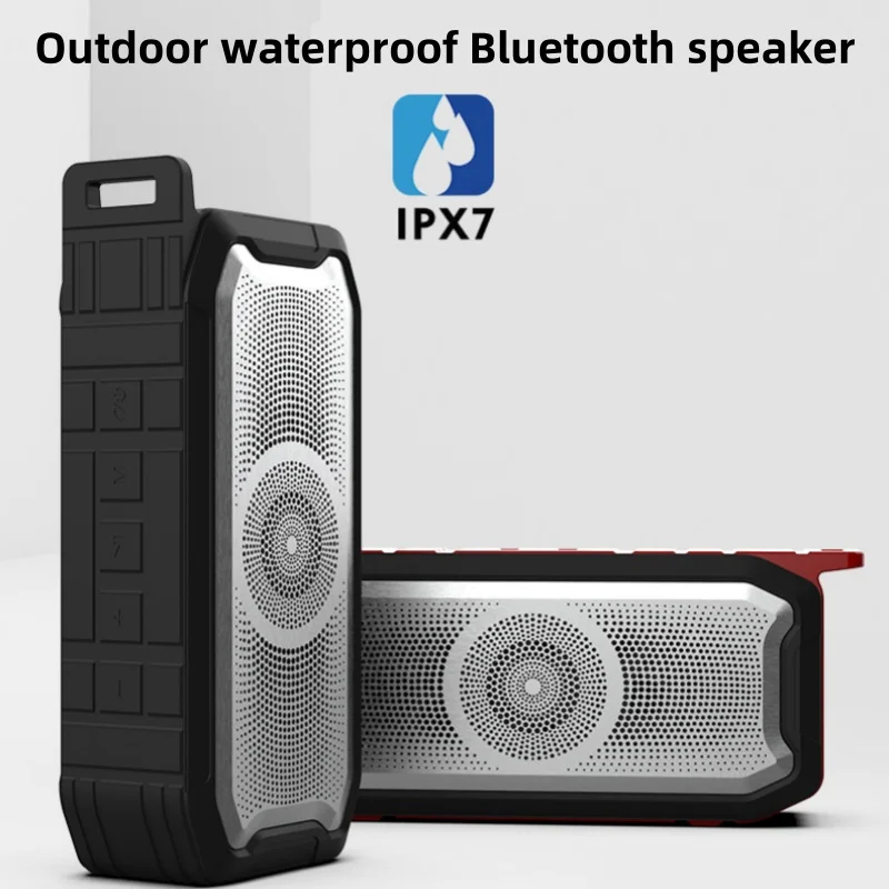 IPX7 nepremokavý dvojfázový silikónový vonkajší subwoofer TWS Series Stereo Wireless Caixa de SOM Bluetooth podporuje reproduktor TF karta