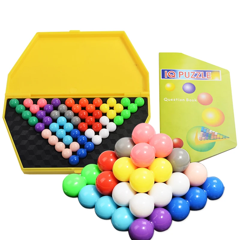 IQ logika pyramídové korálky puzzle 3d myseľ mozog upúchľuje deti vzdelávacia hra pre deti dospelých