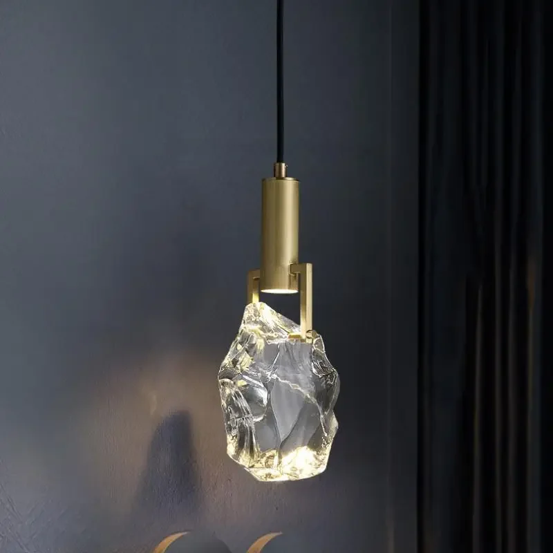Iralanský prívesok Light Spálňa LED Nordic Crystal Luster Luminaire Vnútorná zavesená lampa Forom Decor Luxury jedálenský stolík Light