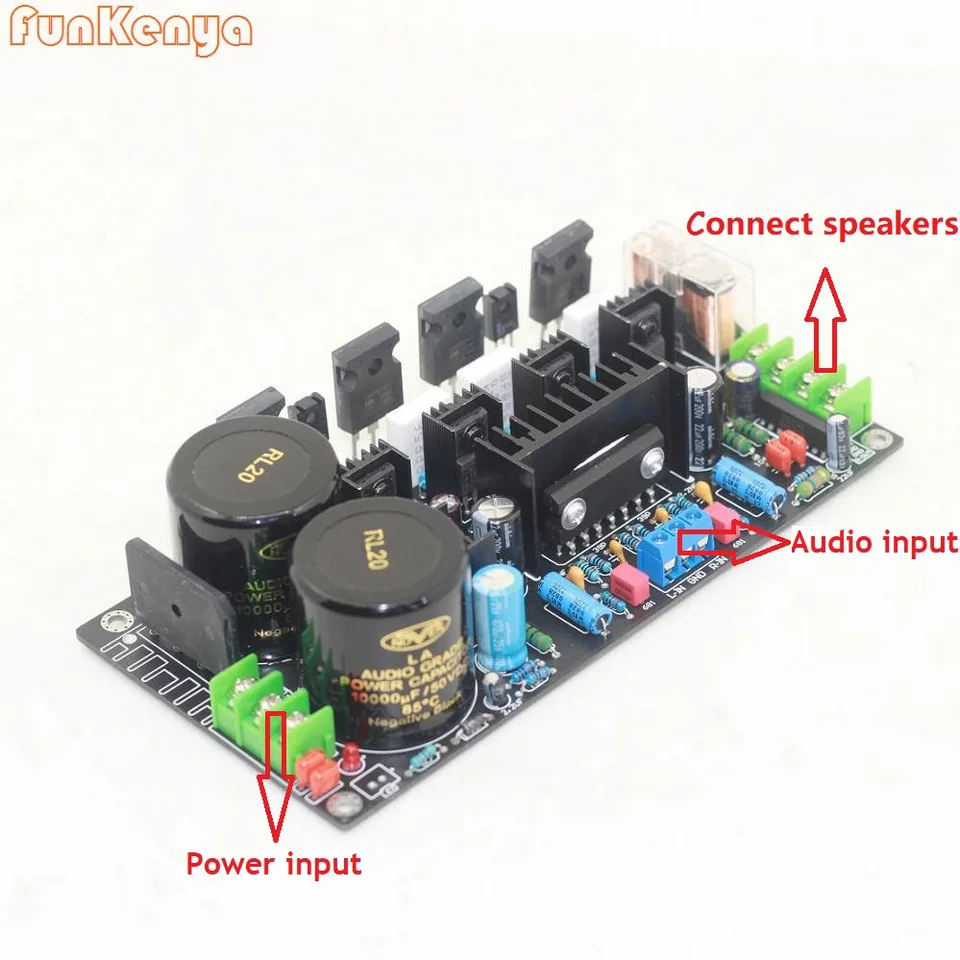 IRF240 IRF9240 Samostatný efekt Fet Field Effect UPC2581V Push 120W+120W triedy AB Power Amplifier doska