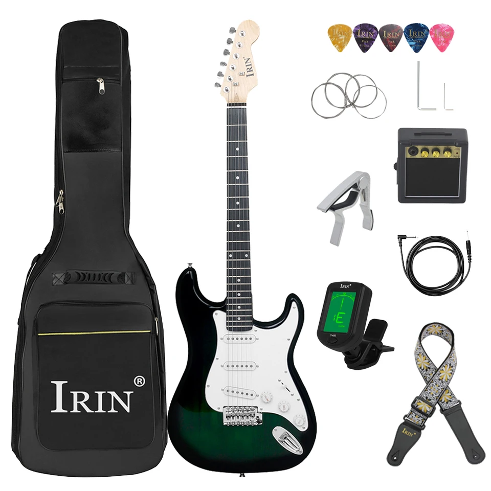 Irin 39 palcov 21 FRES Electric Guitar 6 String Basswood Body Electric Guitar s reproduktorom potrebné gitarové diely a doplnky
