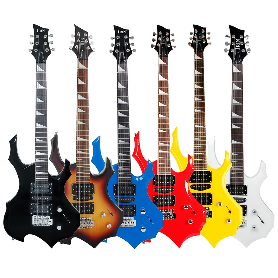 Irin Electric Guitar 24 FRES 6 Strings Maple Body Electric Guitarra Guitarra s taškovým reproduktorom potrebné príslušenstvo pre gitarové diely