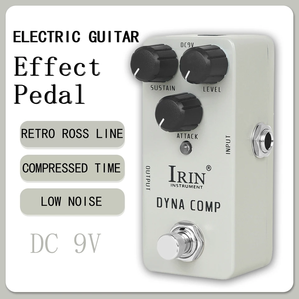 Irin RS-12 Dyna Comp Guitar Effect Pedal Compressed Effects Retro Ross Line True Bypass Pedals