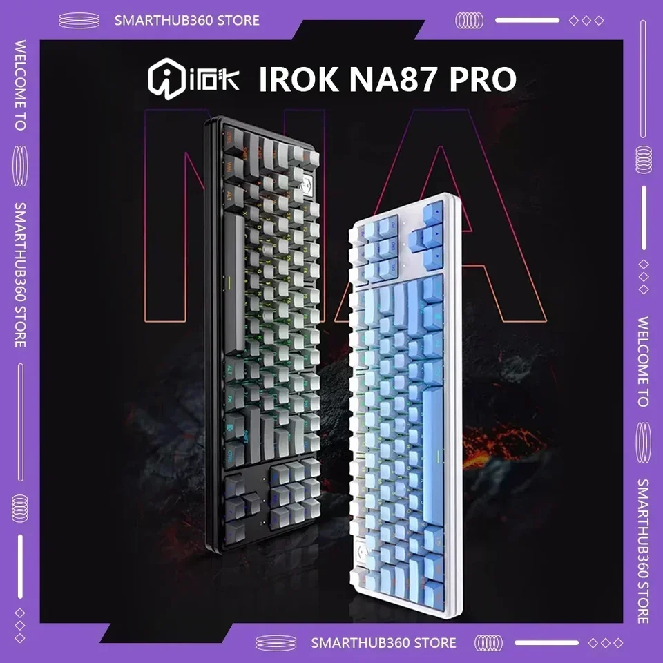 IROK NA87 Pro Mechanická klávesnica RT0.04MM Herná klávesnica Káblová Káblová spínač RGB HOR-SWAP Valet 8000Hz Gamer Prispôsobiť