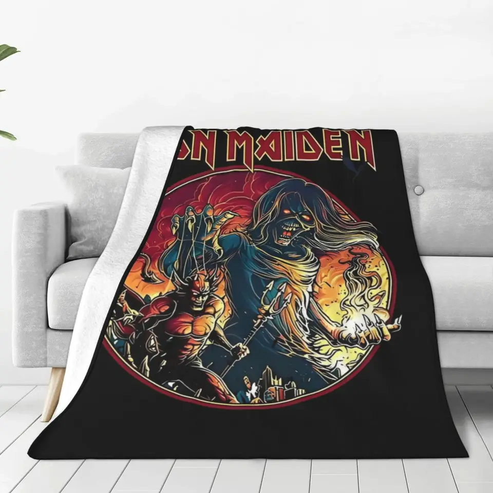 Iron Maidens flanel prikrývka mäkký hod