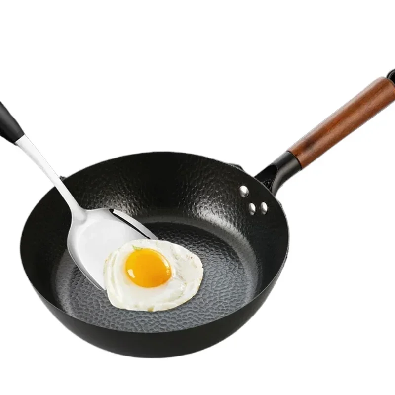 Iron Pank uhlíková oceľ wok tradičné 11 