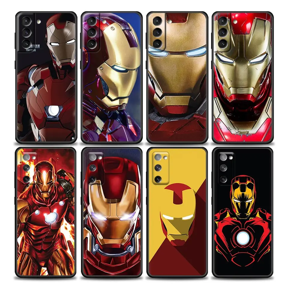 Ironman Tony Stark Minimálny prípad S24ultra pre Samsung Galaxy S21 S20 Fe S22 Ultra S10 S23 S24 Plus 5G Cover Superhrdina Marvel Case Case